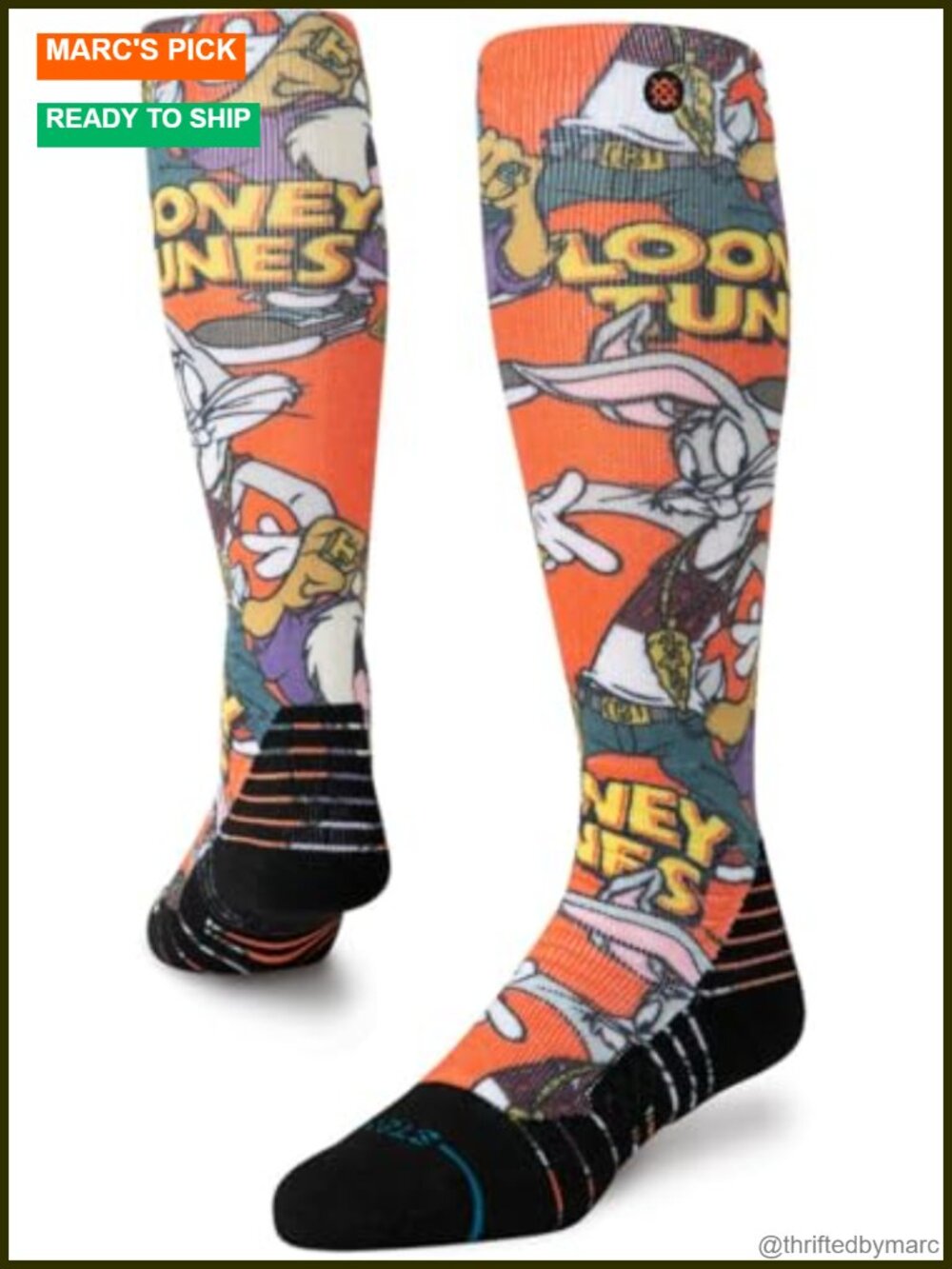 Unisex Adult Looney Mid Poly Snow Athletic Socks